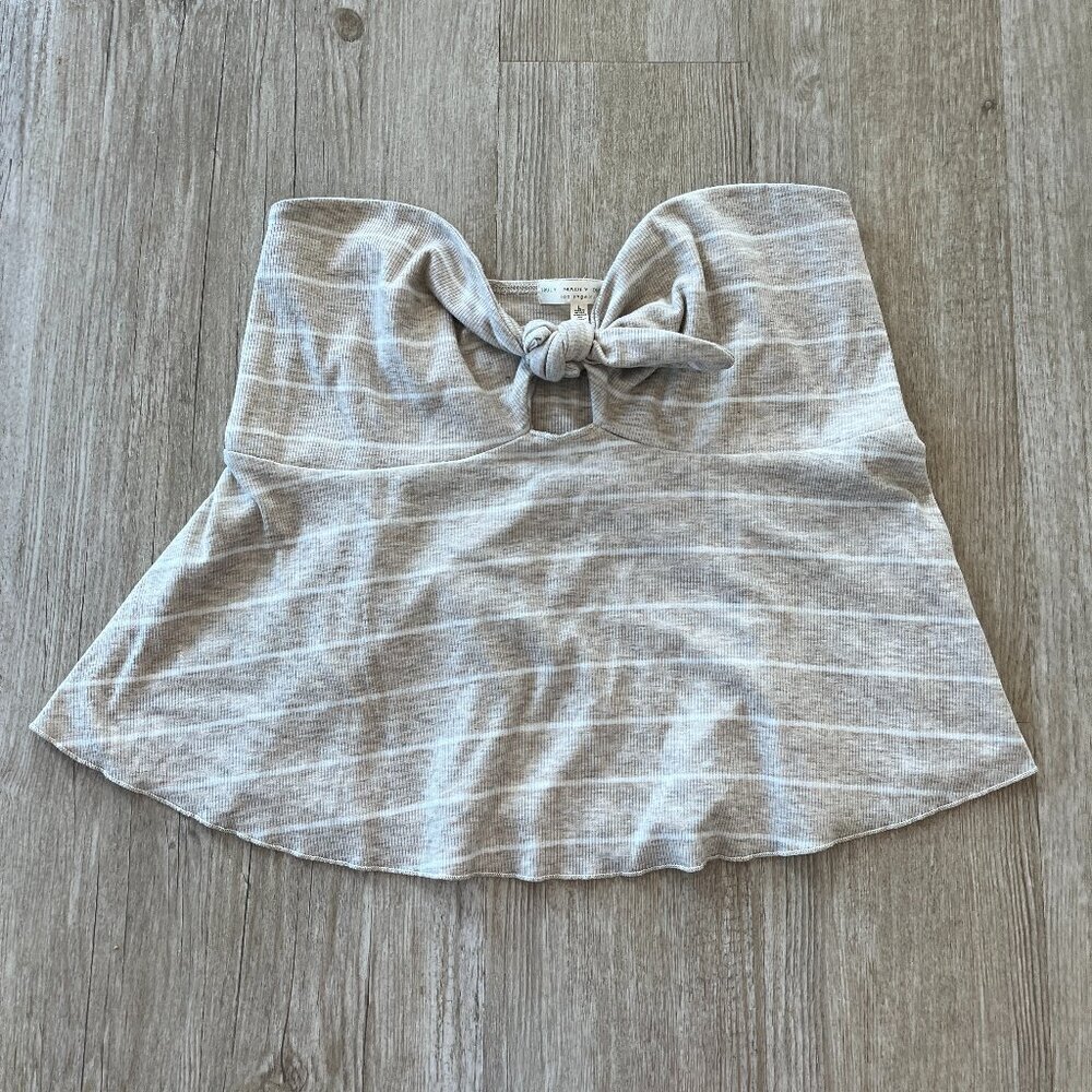 Womens Truly Madly Deeply Tan Strapless Top - L